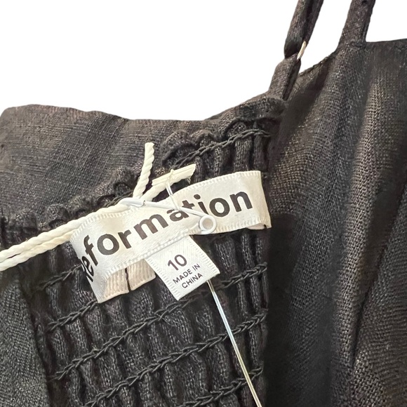 Reformation Zander Linen Midi Dress Sz 10 - Picture 8 of 14